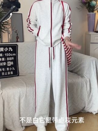 新款秋休闲运动套装女时尚洋气减龄显瘦卫衣卫裤两件秋季#运动套装