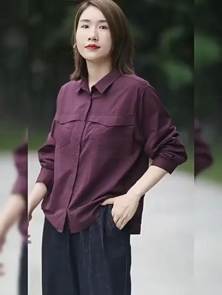 2025春秋新款女长袖衬衫,百搭大码显瘦超好看! #女士长袖衬衫 #女士上衣服 #2025春秋新款 #百搭衬衫外套 #大码显瘦衬衣