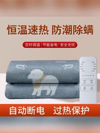 电热毯单人双人双控调温智能防水不漏电家用宿舍学生除螨电褥子#电热毯 #单人双人 #双控调温 #智能防水 #除螨电褥子