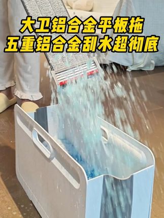 我应该是抖音头一个把刮水器做成五成铝合金的吧,拖把自动回弹翻转,刮水丝滑又彻底!#大卫拖把#平板拖把#居家好物
