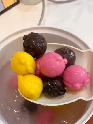 思念出蛋仔派对汤圆啦!孩子点名要它啊!糯唧唧的可爱又好吃 #吃汤圆喽 #团团圆圆吃汤圆 #蛋仔派对汤圆