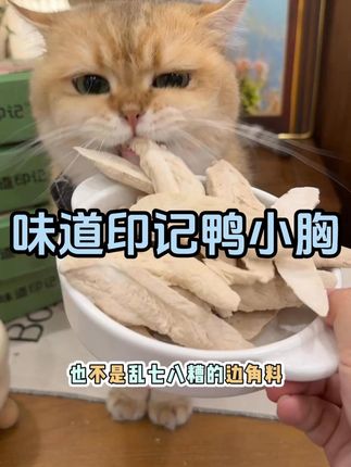 整块鸭胸纯肉0添加,毛孩子吃的口口满足超丰富,老好吃啦! #养猫新手 #味道印记 #鸭小胸 #萌宠好物 #冻干