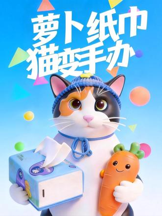 怎么把萝卜纸巾猫变成手办 把你喜欢的萝卜纸巾猫做成陪伴你的手办。#萝卜纸巾猫 #3D打印#手办 #桌面手办DIY#脑洞大开的心愿清单 @放心借官号