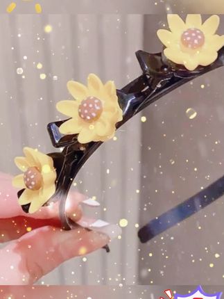 发箍头箍网红儿童可爱不伤发懒人造型头饰小女孩编发固定神器发饰