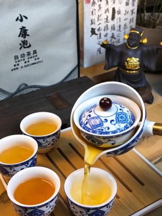 小康泡陶瓷侧把防烫旋转旅行茶具便携式快客杯一壶四杯送茶盘#茶具 #陶瓷侧把旅行茶具 #防烫旋转便携式旅行茶具 #旅行茶具 #爱生活爱喝茶 cy