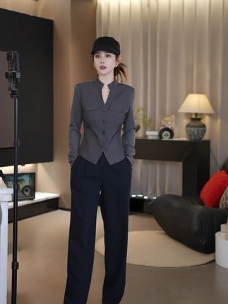 【AS儒意】25新定制高级舒适简约百搭开衫式修身上衣AS25QXS00530