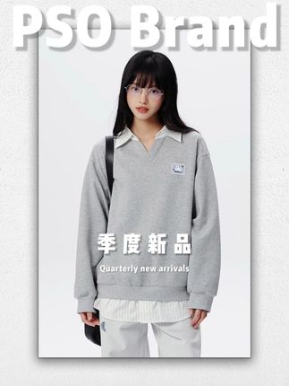 格纹小狗V领长袖卫衣#ootd穿搭#今天穿什么#搭配分享#PSOBrand#秋冬新款