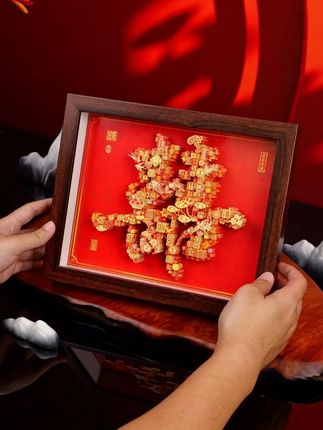 夏午蝉新婚系列上新!《百喜呈祥》 #新婚礼物 #喜字剪纸 #立体画 #摆件 #伴手礼