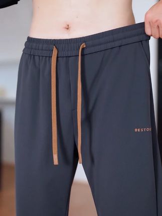 秋款男士休闲裤,面料亲肤舒适透气垂坠感十足#高品质 #百搭裤子 #九分裤长裤可选 #安排
