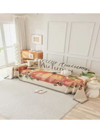 夏季新品南瓜沙发巾【180*260cm双人座-贵妃位】坐垫四季通用防滑款