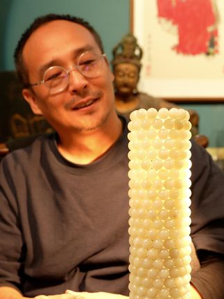 卡14籽料圆珠手串,今晚来一波 #文玩#手串#文玩人#籽料#和田玉