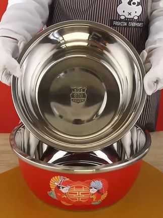 这个不锈钢盆子真的太好用啦!结婚新婚女方陪嫁必备,多用途面盆套装,还有可爱的红盆,超级喜庆!#备婚好物分享 #喜盆 #结婚用品 #陪嫁用品 #喜庆好看还实用
