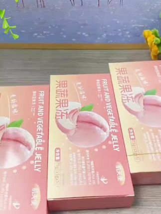(到手4盒)水蜜桃果蔬果冻开袋即食