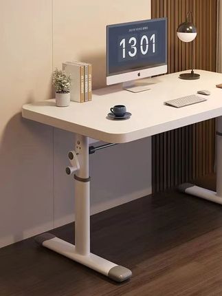 手摇升降桌子椅子作业桌写字台电脑桌家用学习桌办公桌写字桌 #学习桌椅 #实木家具 #办公桌 #家居生活 #收纳柜