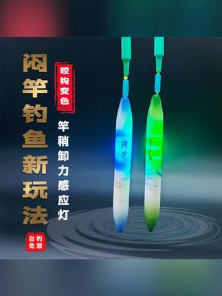 新款手竿夜钓闷竿卸力抗流装置竿稍灯重力感应灯咬钩变色竿上浮漂#夜钓好物 #竿稍灯 #重力感应灯 #咬钩变色 #夜钓装备
