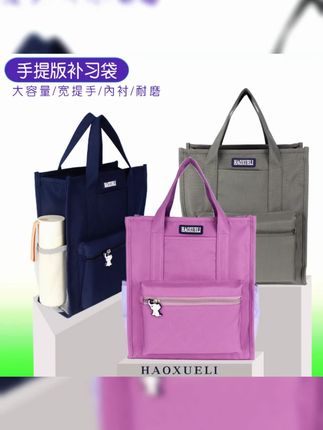 补习袋手提大容量小学初中高中生通用学生书袋手提袋大容量补课包#补习袋 #大容量书袋 #学生用品 #手提袋 #通用书袋