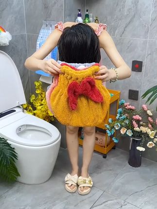 珊瑚绒新款蝴蝶结可爱加厚干发帽学生洗漱洗头浴帽#珊瑚绒干发帽 #蝴蝶结干发帽 #学生浴帽 #洗头干发 #可爱干发帽