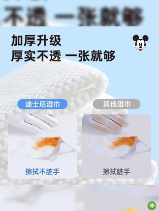 【出游必备】迪士尼婴儿湿巾宝宝手口专用擦嘴加厚小包湿纸巾家庭装#婴儿湿巾 #迪士尼产品 #宝宝手口湿巾 #加厚湿纸巾 #家庭装湿巾