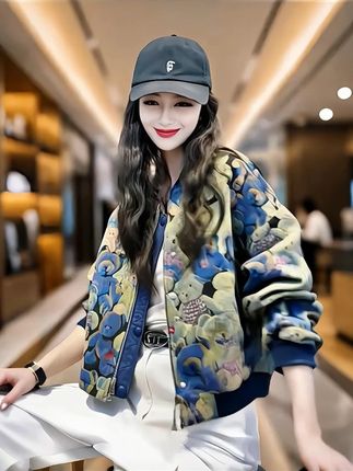 小香风短款气质棒球服外套女春秋2宽松夹克#春秋新款 早秋高智感职场穿搭#小香风外套#宽松夹克#棒球服#早秋高智感职场穿搭