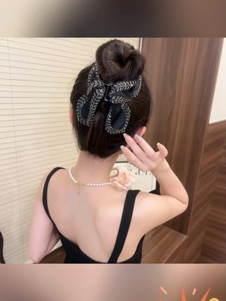 韩式设计感叶片麦穗鲨鱼夹百搭高级感发卡后脑勺发抓布艺头饰#韩式发卡 #叶片麦穗鲨鱼夹 #百搭头饰 #后脑勺发抓 #高级感发卡