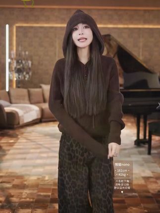 195懒猫nono│Saynono 全羊毛连帽毛衣上衣_YX #秋冬穿搭 #气质高级穿搭 #显瘦穿搭 #遮肉显瘦遮肉减龄