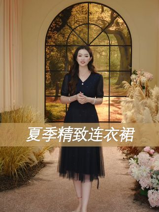 那简约而不失大气的设计,展现出独特的魅力;那恰到好处的长度,凸显出女性的优雅身姿#夏季新款 #连衣裙 #显瘦穿搭