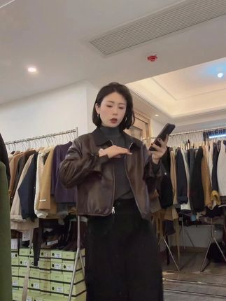 冬季夹小个子短款皮外套棉秋季新款翻领pu拉链百搭皮衣 【【小禾苗】冬季夹小个子短款皮外套棉秋季新款翻领pu拉链百搭皮衣】#冬季夹小个子短款皮外套 #棉秋季新款 #翻领pu拉链百搭皮衣