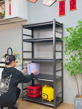 我家自从用了这款#置物架 厨房整洁美观分层收纳合理利用空间各种锅具电器都可以摆放 #厨房 #厨房置物架