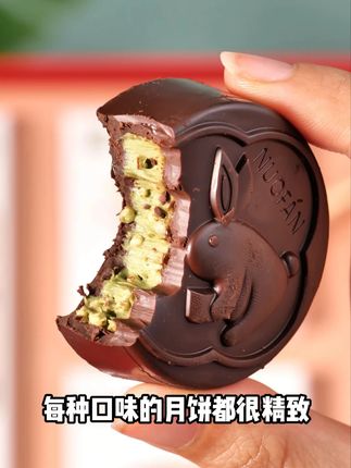 这款月饼礼盒设计也太漂亮了!里面的糕点也是精致如画!#诺梵 #巧克力 #诺梵巧克力月饼