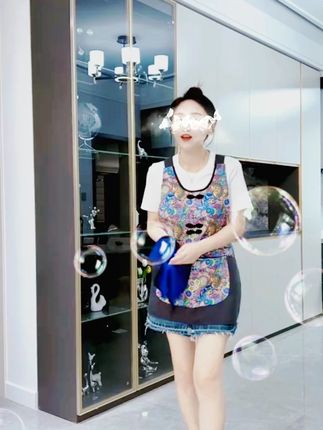 新款民族风交叉带围裙,耐脏耐磨,好看洋气多色可选 #简约大气 #好物推荐 #源头工厂 #厨房好物 #围裙 25年中式爆款帆布围裙家用厨房做饭工作服舒适透气成人罩衣男女款