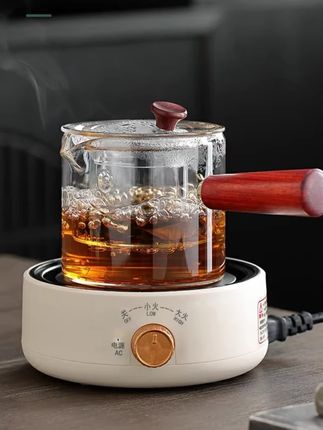 电陶炉煮茶家用煮茶器小型电热炉专用玻璃茶壶泡茶围炉迷你烧水壶 #热点 #电热炉 #煮茶壶