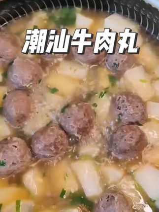正宗潮汕牛肉丸,配料超干净没有任何科技!自律期姐妹赶紧薅!拿来炒菜,煲汤、配面条都巨好吃#超便宜超划算#潮汕牛肉丸#牛筋丸