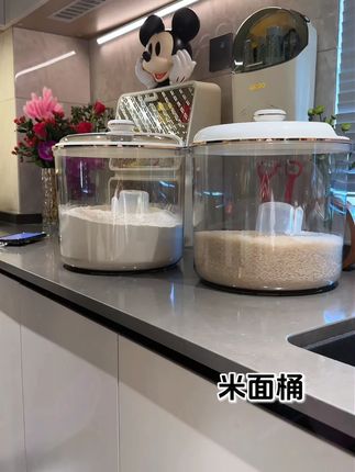 厨房家用透明储米箱装米桶#厨房好物#厨房必备神器 #米桶 #米桶防虫