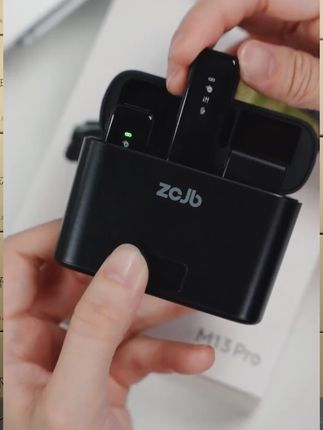 ZCJB无线领夹麦克风便携智能收音AI降噪短视频vlog直播专业收音麦