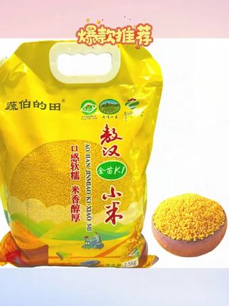 木森推荐敖汉金苗k1黄小米 新米5斤敖汉小米煮粥煮饭营养月子米      #小米 #月子米 #敖汉小米 #木森推荐 #木森大舞台