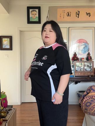 机车少女美式百搭T恤 #夏日穿搭#今天穿什么#赶个时髦#鱼子大码