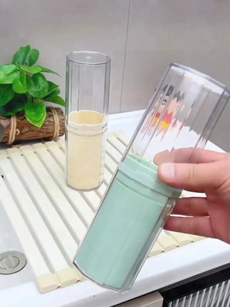 收到杯子了质量不错、颜色也好看、出去旅游不怕用外面的刷牙杯了。