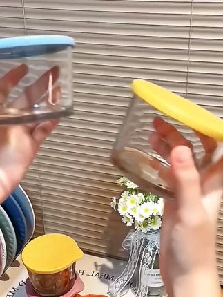 加厚玻璃泡菜罐!#厨房玻璃保鲜盒 #玻璃盖密封带盖#便宜又划算,密封个小菜榨菜也不会串味