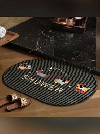 #浴室地垫 #速干地毯 #卫生间吸水垫 #厕所门口防滑垫 #亚麻编织地垫