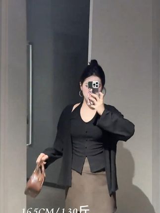 微胖女生早就这么穿显瘦又气质#微胖女生 #显瘦穿搭 #大码女 #微胖女生# 显瘦穿搭 #大码女装