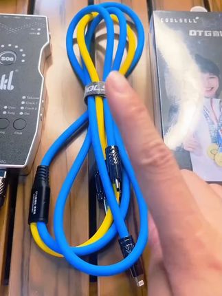 酷赛尔T57otg声卡连接线双声道立体声OTG直播连接线声卡音频线k歌#声卡连接线 #直播设备 #K歌好物 #酷赛尔 #双声道立体声