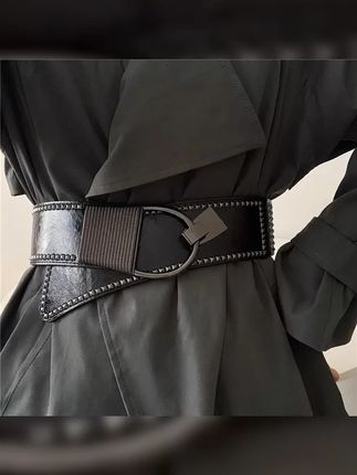 高级感宽腰带女装饰时尚弹力黑色女士腰封配时装ins配饰外搭大衣 #时尚单品 #腰带 #配饰的重要性 #每日分享 #种草