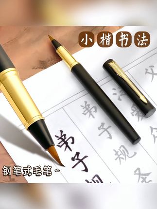 初学者书法.金属杆钢笔式毛笔.小楷临摹宣纸学生.成人毛笔#书法毛笔 #初学者用笔 #钢笔式毛笔 #小楷临摹 #宣纸书写