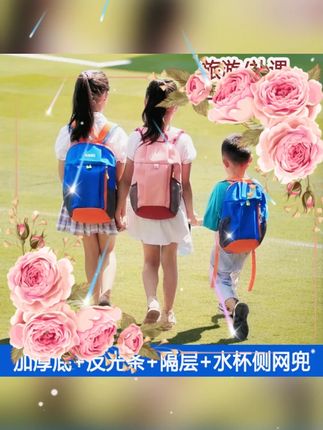 #蝶飞儿童背包 #小学生春游 #研学旅游 #6 12岁 #轻便男女 蝶飞箱包小学生春游研学旅游双肩包儿童背包6-12岁男女孩轻便书包
