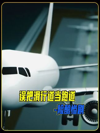 误将滑行道当跑道,仅差4米紧急拉升,险酿惨剧 #空难 #纪录片解说