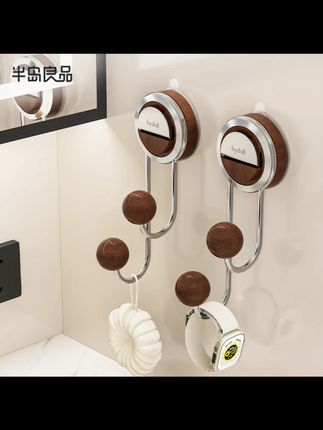 【半岛良品】吸盘挂钩免打孔门后衣钩壁挂多功能强承重粘钩真空无痕#免打孔挂钩 #吸盘挂钩 #门后衣钩 #多功能挂钩 #承重挂钩