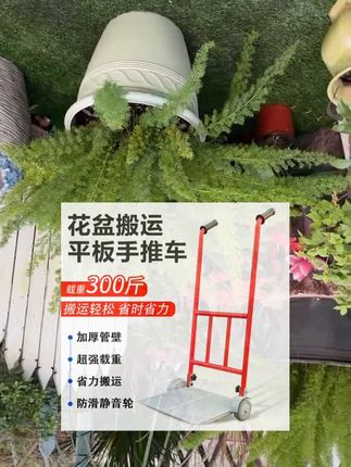 手推车 家用移动花盆搬运神器老虎车两轮平板手推车小推拖车折叠便携拉货 #花盆搬运神器 #手推车 #折叠便携小推车 #拉货车