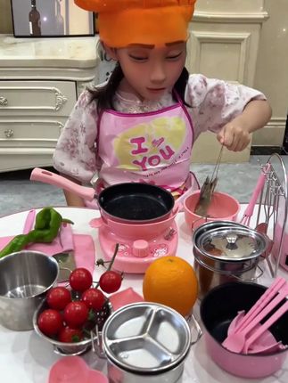 迷你小厨房真煮全套可做饭宝宝儿童厨具网红真版炒菜小孩生日礼物 #过家家厨具 #厨房玩具 #宝宝厨房玩具 #迷你厨房玩具 锻炼动手能力培养独立自理好习惯! #儿童过家家玩具