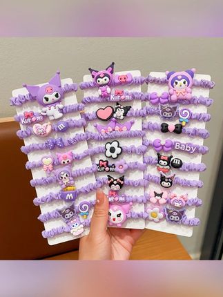 儿童库洛米发圈宝宝橡皮筋头饰女童小肠圈头绳女孩上学扎辫子发饰 #库洛米发圈  #儿童发饰  #库洛米皮筋  #发圈  #发绳