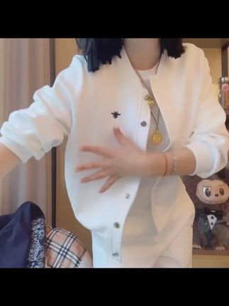 【蜜蜂外套】2025早秋新款蜜蜂刺绣圆领百搭外套LK2506721#早秋外套 #蜜蜂刺绣 #圆领外套 #百搭单品 #2025新款